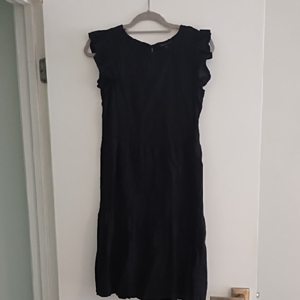 Saks Fifth Avenue Black Ruffle Sleeve Dress